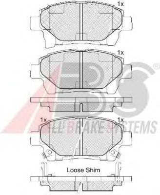 Тормозные колодки A.B.S. 37738