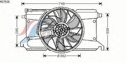 Вентилятор охлаждения AVA QUALITY COOLING MZ7538