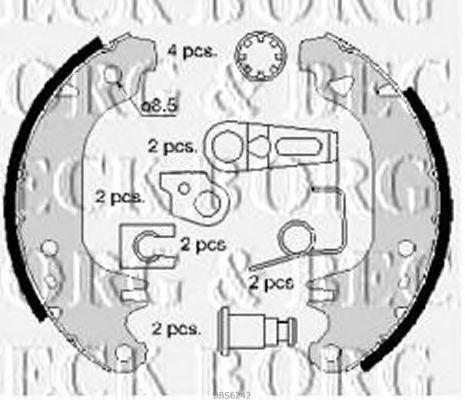 Тормозные колодки BORG & BECK BBS6242