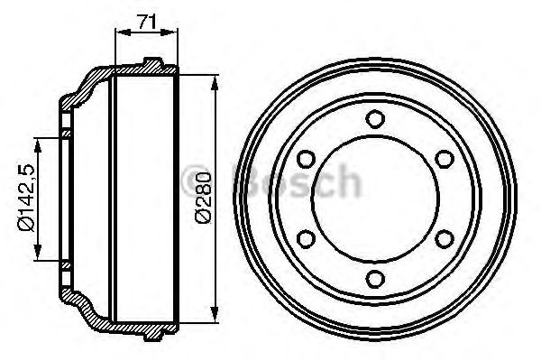 Тормозной барабан BOSCH 0 986 477 047