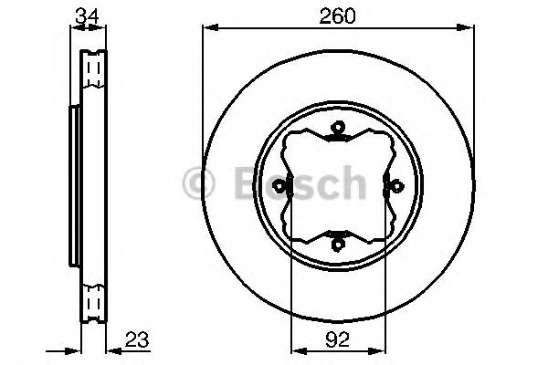 Гальмівний диск BOSCH 0 986 478 568