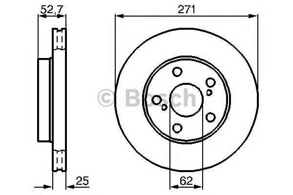Тормозной диск BOSCH 0 986 478 631