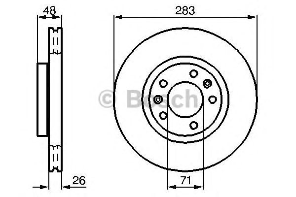 Тормозной диск BOSCH 0 986 478 732