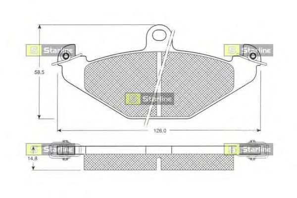 Тормозные колодки STARLINE BD S059