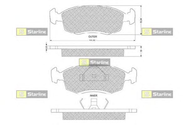 Тормозные колодки STARLINE BD S140