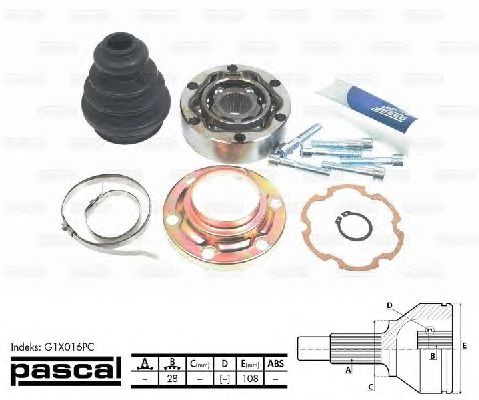 Комплект ШРКШ PASCAL G1X016PC
