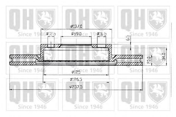 Гальмівний диск QUINTON HAZELL BDC4620