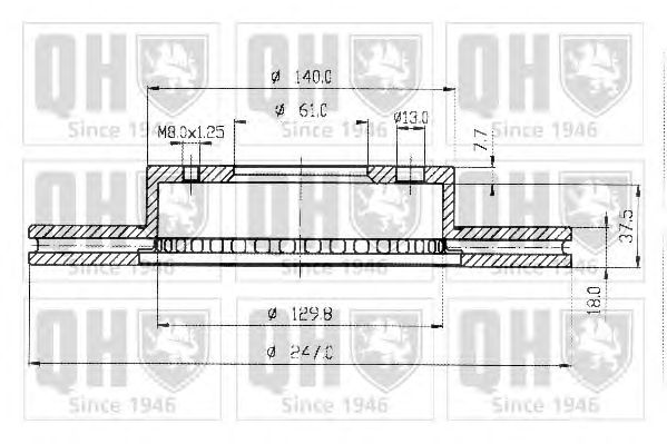 Тормозной диск QUINTON HAZELL BDC4622