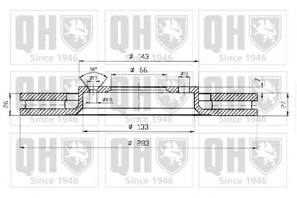 Тормозной диск QUINTON HAZELL BDC5241
