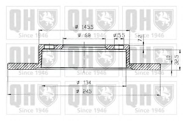 Тормозной диск QUINTON HAZELL BDC5307