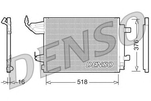 Радиатор кондиционера DENSO DCN16001