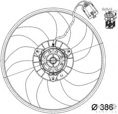 Вентилятор охлаждения HELLA 8EW 351 039-741