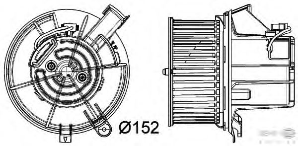Вентилятор салона HELLA 8EW 351 040-301