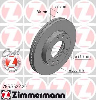 Гальмівний диск ZIMMERMANN 285.3522.20