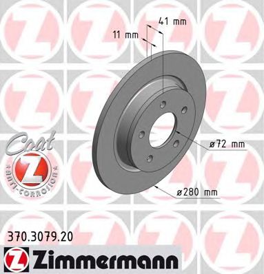 Гальмівний диск ZIMMERMANN 370.3079.20