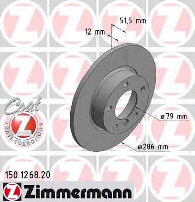 Гальмівний диск ZIMMERMANN 150.1268.20