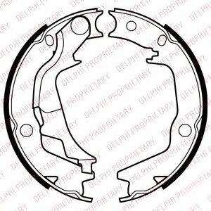 Тормозные колодки ручника DELPHI LS2042