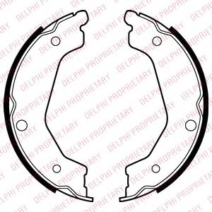 Тормозные колодки ручника DELPHI LS2043