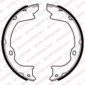 Тормозные колодки ручника DELPHI LS2055