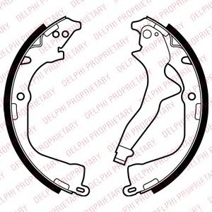 Тормозные колодки ручника DELPHI LS2056