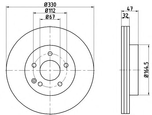 Тормозной диск HELLA 8DD 355 115-861 PRO