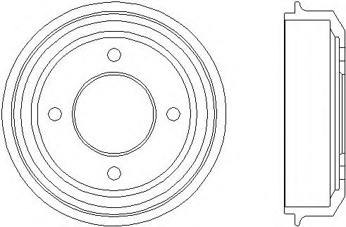Тормозной барабан HELLA 8DT 355 300-861