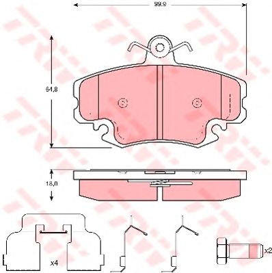 Тормозные колодки TRW GDB1635