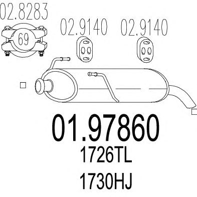 Глушитель MTS 01.97860