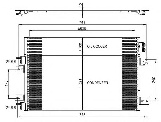 Радиатор кондиционера NRF 350031