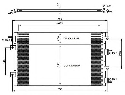 Радіатор кондиціонера NRF 350032