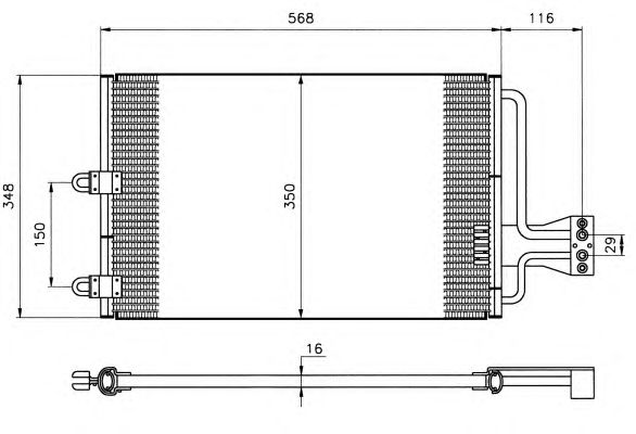 Радиатор кондиционера NRF 35149