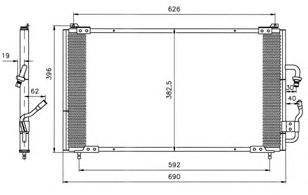 Радиатор кондиционера NRF 35153