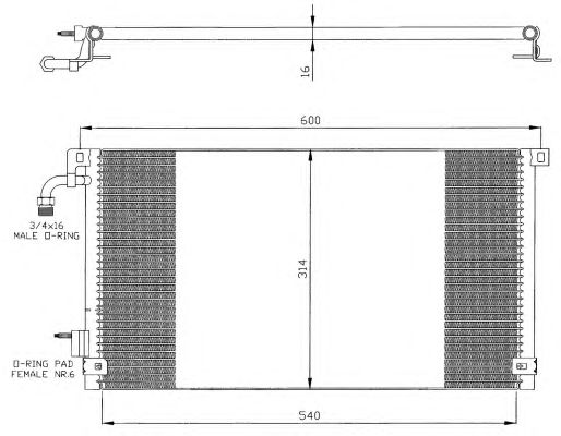 Радиатор кондиционера NRF 35328
