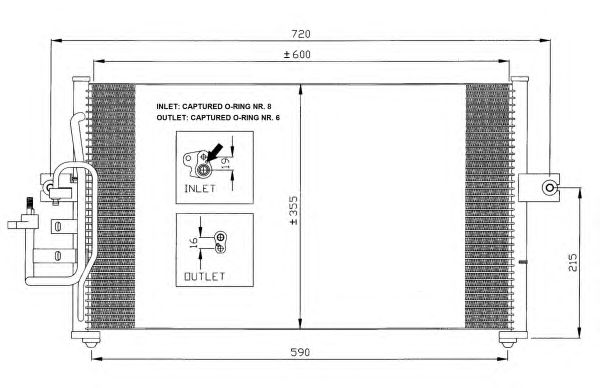Радиатор кондиционера NRF 35332