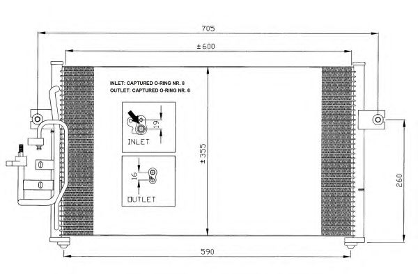 Радиатор кондиционера NRF 35391