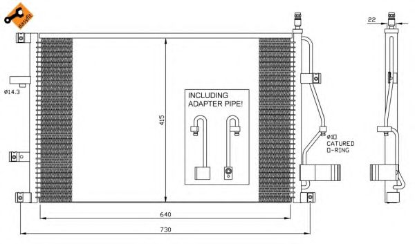 Радиатор кондиционера NRF 35413