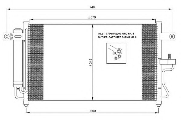 Радіатор кондиціонера NRF 35427