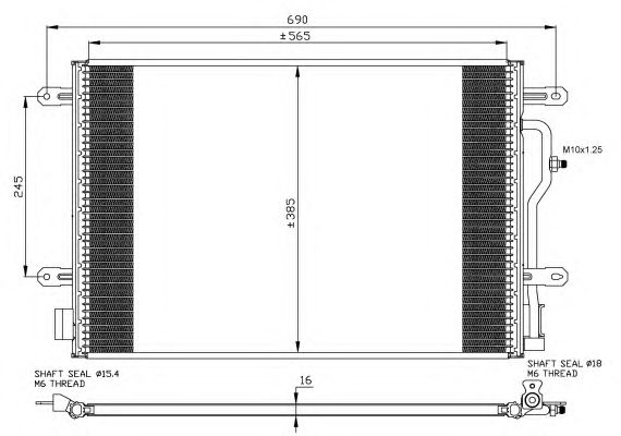 Радиатор кондиционера NRF 35465