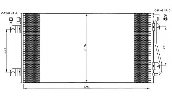 Радіатор кондиціонера NRF 35484
