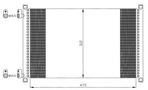 Радіатор кондиціонера NRF 35490