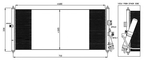 Радиатор кондиционера NRF 35563
