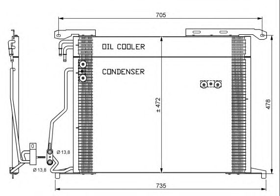 Радиатор кондиционера NRF 35578