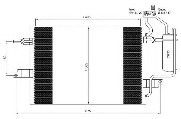 Радиатор кондиционера NRF 35599