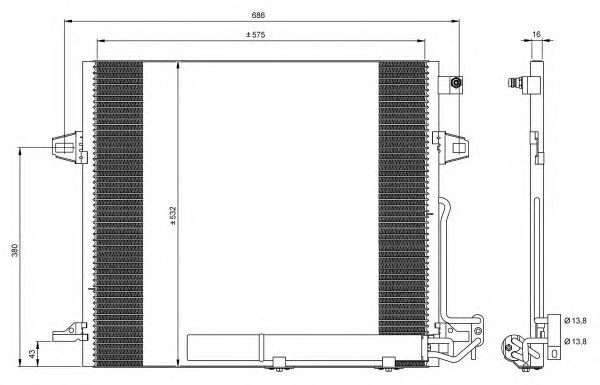 Радиатор кондиционера NRF 35618