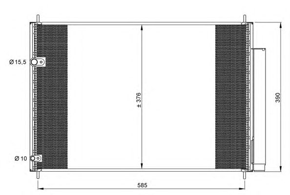 Радиатор кондиционера NRF 35839
