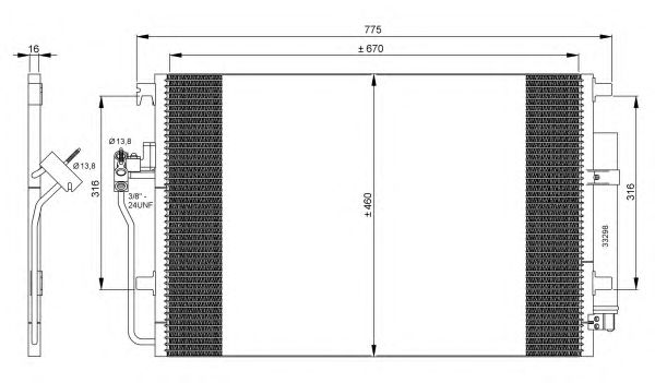 Радиатор кондиционера NRF 35849