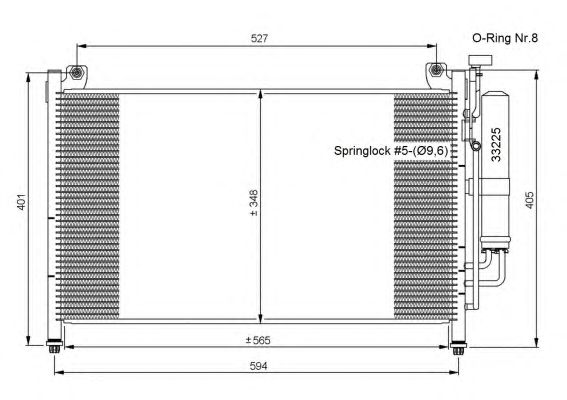 Радиатор кондиционера NRF 35870