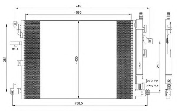 Радиатор кондиционера NRF 35889