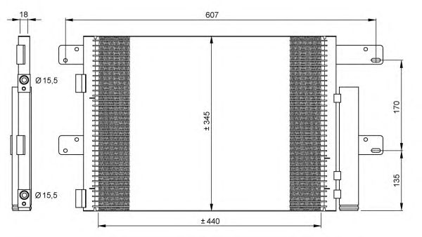 Радиатор кондиционера NRF 35896