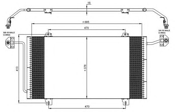 Радіатор кондиціонера NRF 35908